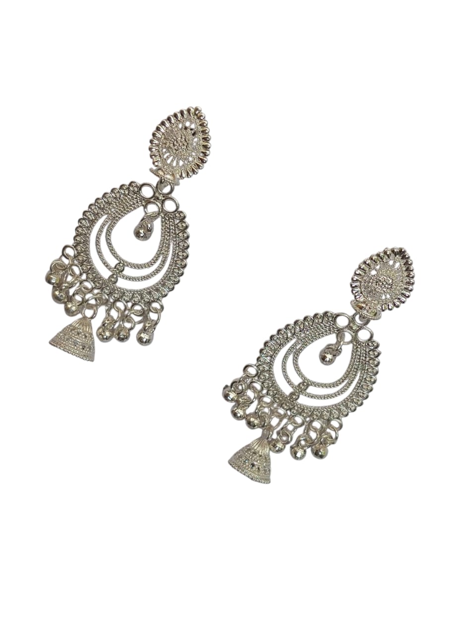 silver Jhumkas