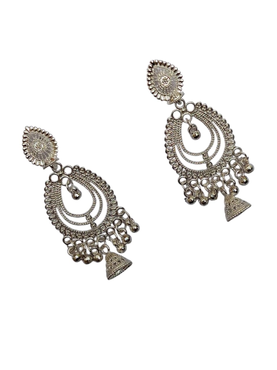 silver Jhumkas