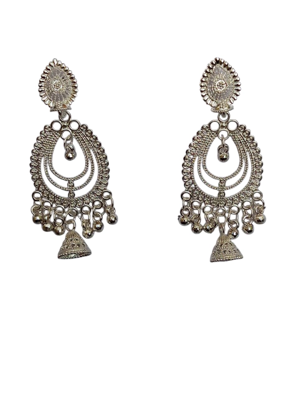 silver Jhumkas