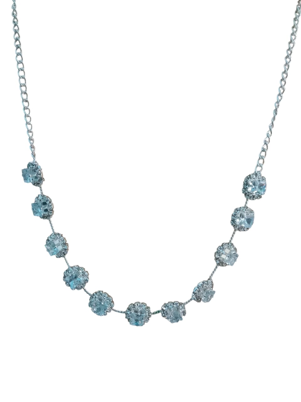necklace and earring set.  a silver
